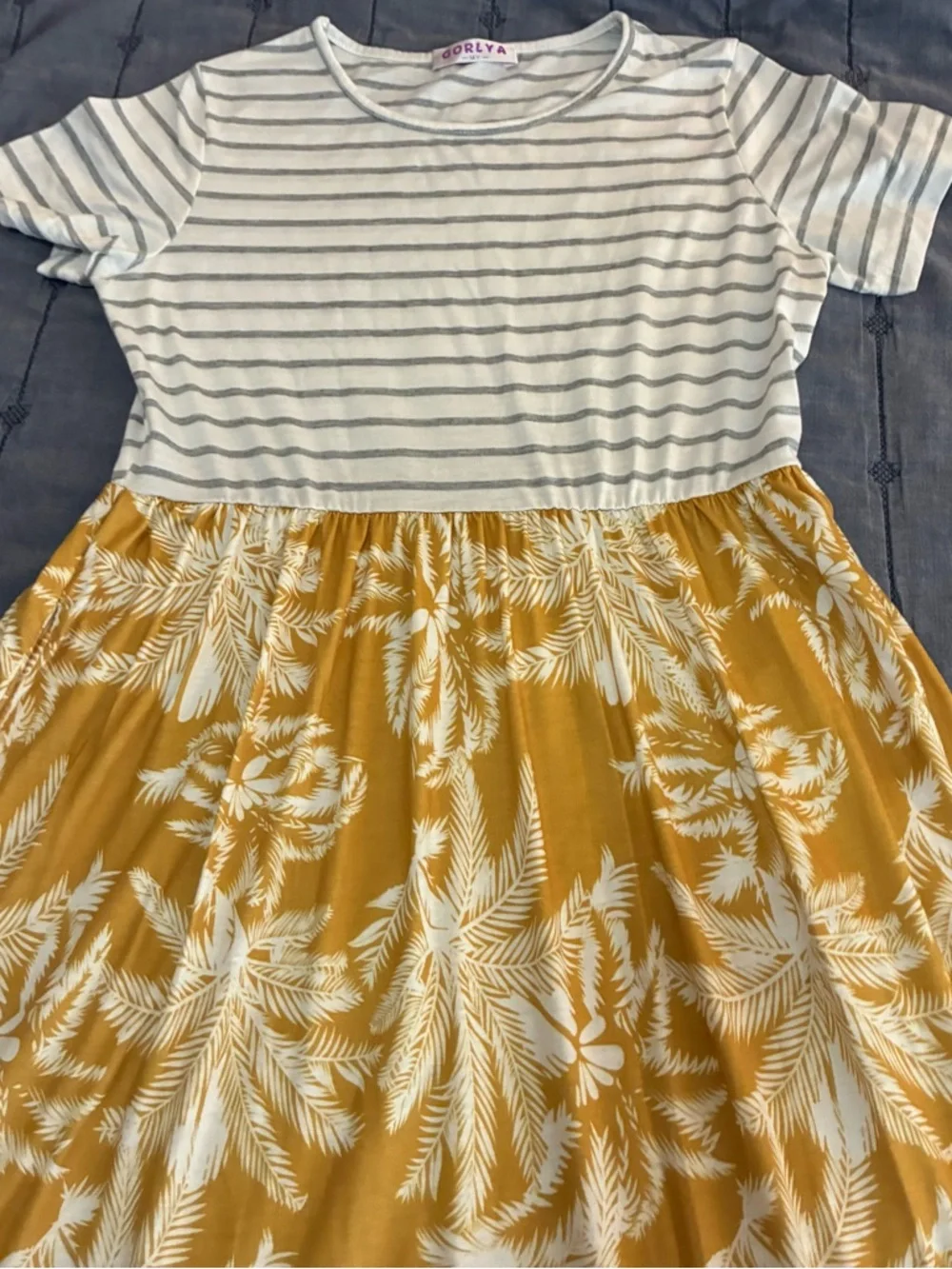 EUC Shein Girls Size 14 & Womens XS Tropical Print Maxi Dress Summer Beach Vacay